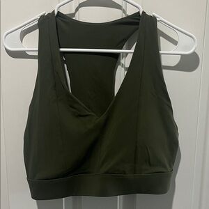 Olive Green Women's Sports Bra